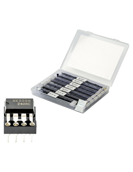Kit 65 en 1 NE555 Timer IC CHIPNEW con zócalos DIP