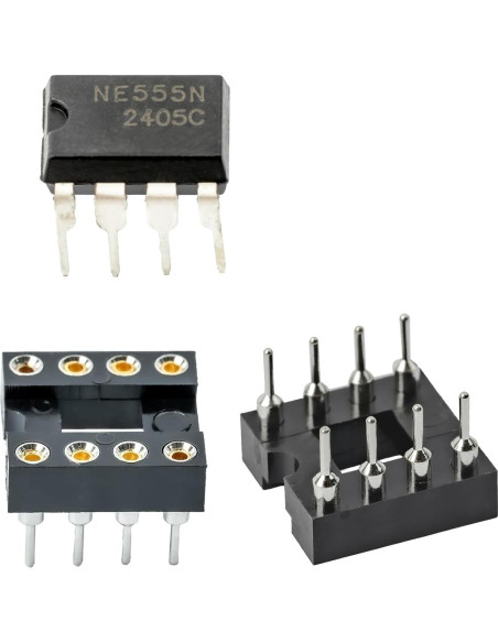 Kit 65 en 1 NE555 Timer IC CHIPNEW con zócalos DIP