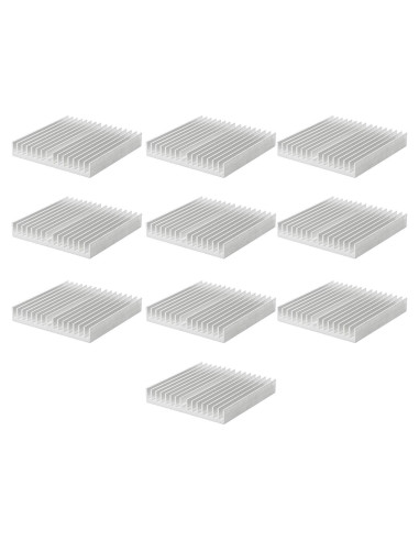 Disipador de Calor de Aluminio 60mm x 60mm x 10mm - Paquete de 10
