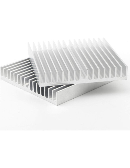 Disipador de Calor de Aluminio 60mm x 60mm x 10mm - Paquete de 10