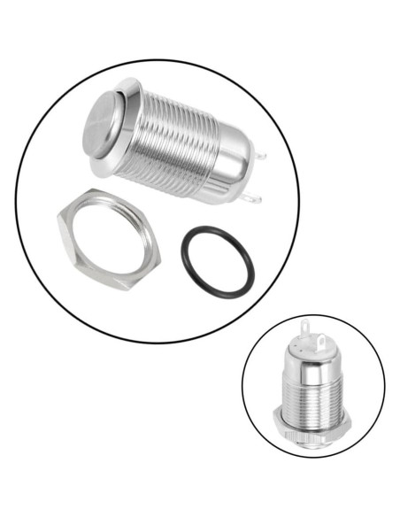 Interruptores de Botón Momentáneo Lhazemu 8PCS 12mm IP65