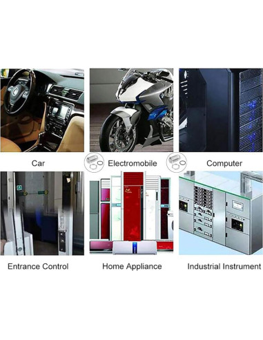 Interruptores de Botón Momentáneo Lhazemu 8PCS 12mm IP65