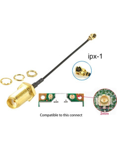 Cable coaxial U.FL-1 a SMA hembra HiLetgo 5pcs 15cm 2