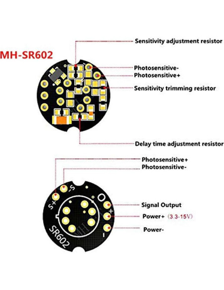 Sensor de Movimiento Infrarrojo Oiyagai SR602 5m 2pcs