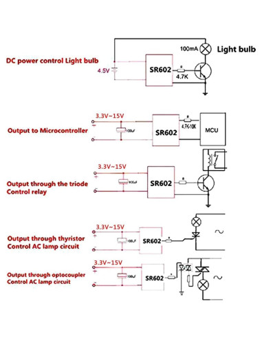 Sensor de Movimiento Infrarrojo Oiyagai SR602 5m 2pcs