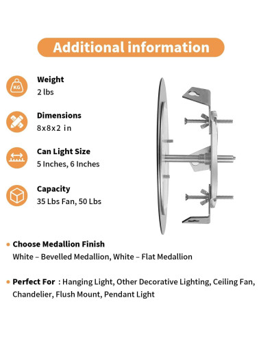 Kit de Conversión Luz Empotrada R56 HAI FEIPN 20cm Acero Blanco