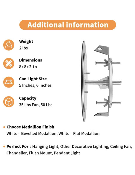 Kit de Conversión Luz Empotrada R56 HAI FEIPN 20cm Acero Blanco