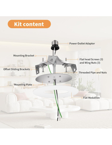 Kit de Conversión Luz Empotrada R56 HAI FEIPN 20cm Acero Blanco