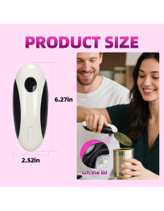 Abrelatas Eléctrico Automático AREYCVK Negro y Blanco 2