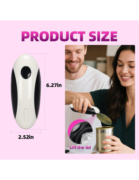 Abrelatas Eléctrico Automático AREYCVK Negro y Blanco