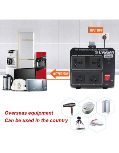 Convertidor Transformador de Voltaje 1000W Cantonape Paso Arriba/Abajo