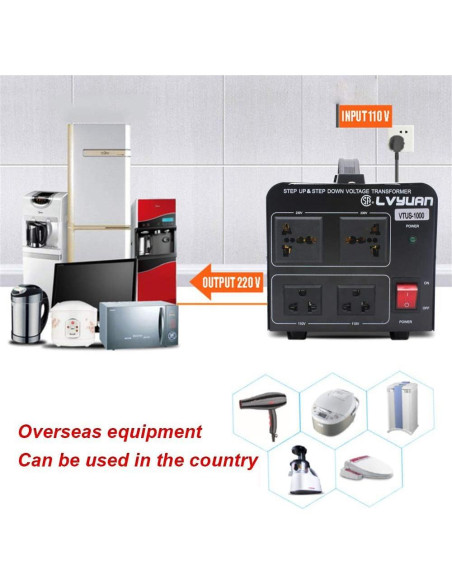 Convertidor Transformador de Voltaje 1000W Cantonape Paso Arriba/Abajo