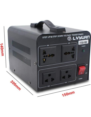 Convertidor Transformador de Voltaje 1000W Cantonape Paso Arriba/Abajo