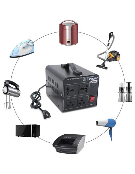 Convertidor Transformador de Voltaje 1000W Cantonape Paso Arriba/Abajo