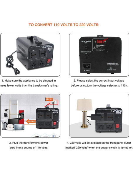 Convertidor Transformador de Voltaje 1000W Cantonape Paso Arriba/Abajo