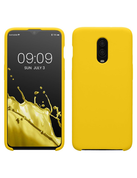 Funda de Silicona TPU kwmobile para OnePlus 6T - Amarillo Radiante