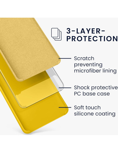 Funda de Silicona TPU kwmobile para OnePlus 6T - Amarillo Radiante