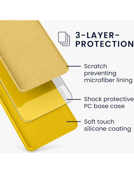 Funda de Silicona TPU kwmobile para OnePlus 6T - Amarillo Radiante