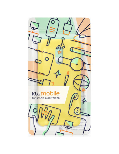 Funda de Silicona TPU kwmobile para OnePlus 6T - Amarillo Radiante