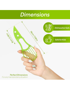 Herramienta Cortadora de Aguacate 3 en 1 Necesidad Verde 2