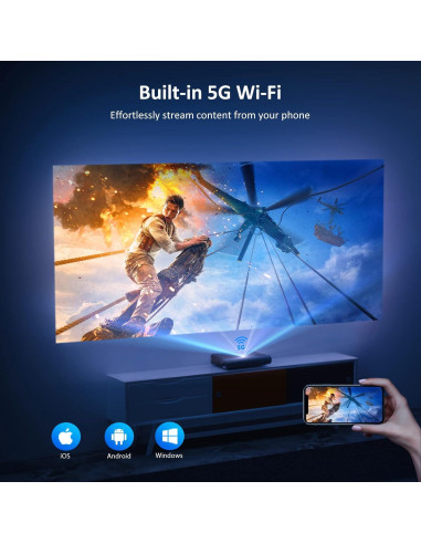 Proyector NexiGo Aurora PJ90 4K Laser HDR10 60W Dolby