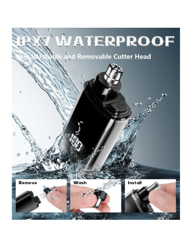 Recortador de Vello Nasal Acavado 01 Digital Recargable Negro