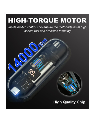 Recortador de Vello Nasal Acavado 01 Digital Recargable Negro