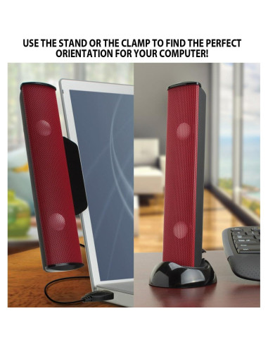 Altavoces USB GOgroove SonaVERSE 2.0 Rojo - Portátil