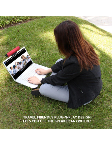 Altavoces USB GOgroove SonaVERSE 2.0 Rojo - Portátil