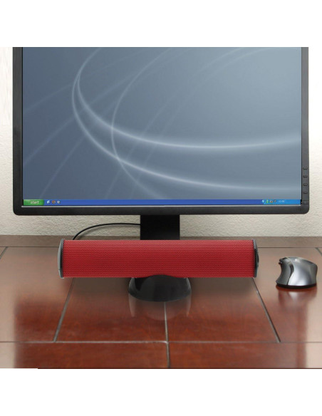 Altavoces USB GOgroove SonaVERSE 2.0 Rojo - Portátil