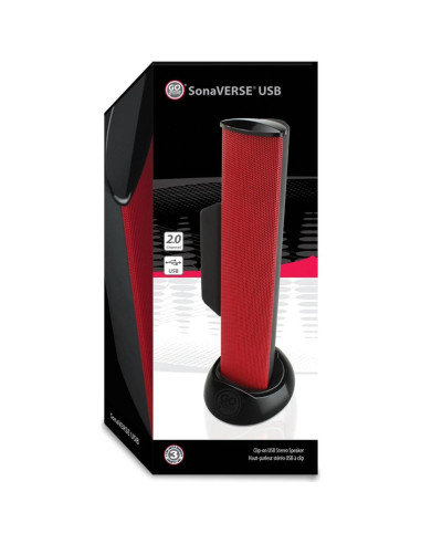Altavoces USB GOgroove SonaVERSE 2.0 Rojo - Portátil