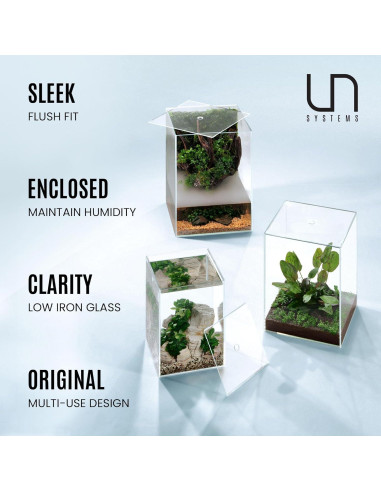 Acuario Prism UNS 25TM Sin Marco 25x25x36 cm Vidrio Claro