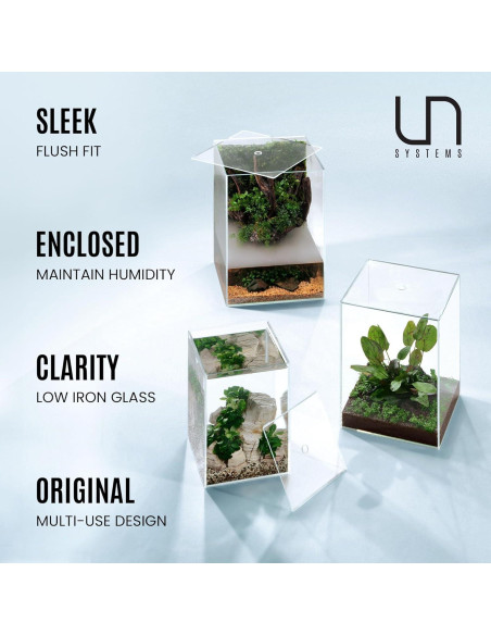 Acuario Prism UNS 25TM Sin Marco 25x25x36 cm Vidrio Claro