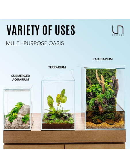 Acuario Prism UNS 25TM Sin Marco 25x25x36 cm Vidrio Claro