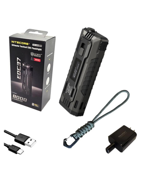 Linterna LED Nitecore EDC37 8000 Lúmenes Recargable USB