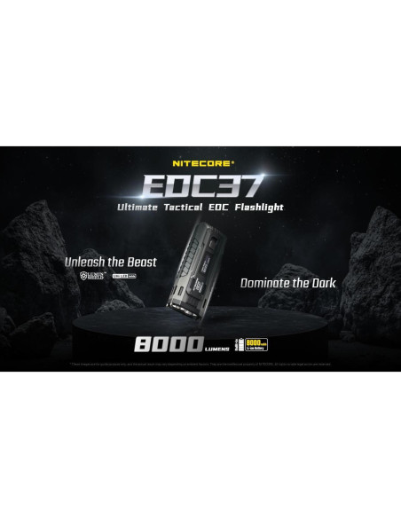 Linterna LED Nitecore EDC37 8000 Lúmenes Recargable USB