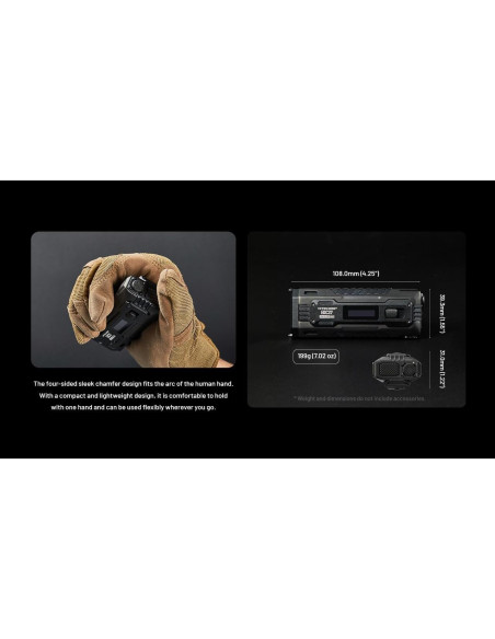 Linterna LED Nitecore EDC37 8000 Lúmenes Recargable USB