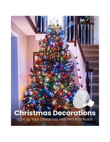 Bombillas LED MR11 GU4 2W RGB 12 Colores - 2 Paquetes