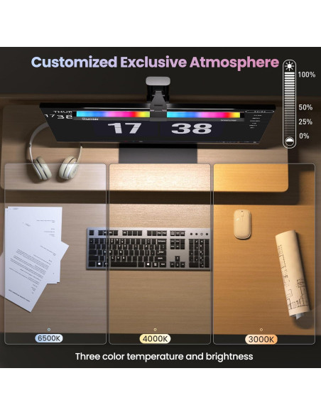 Barra de Luz para Monitor Quntis RGB 39.9 cm Ajustable