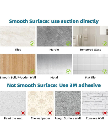 Soporte de Ducha con Ventosa iFealClear, Cromo, Ajustable