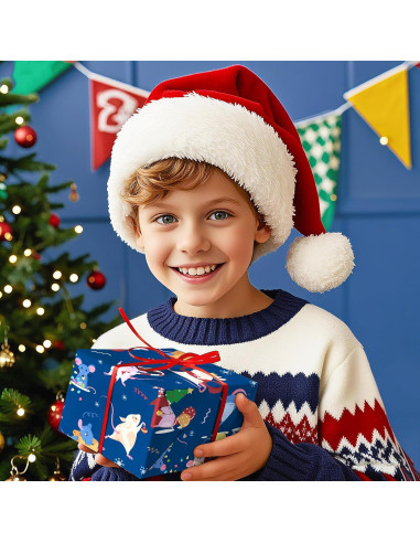 Papel de Regalo Navideño WRAPAHOLIC - Mini Rollo 43.8 cm x 5 m