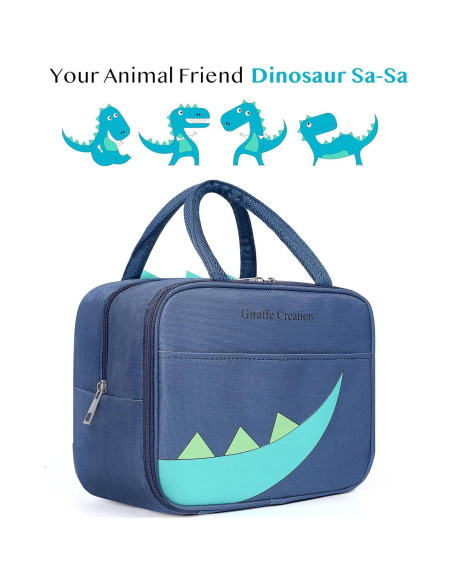 Bolsa de Almuerzo Aislada Giraffe Creation Dinosaurio 24.1x20.3cm