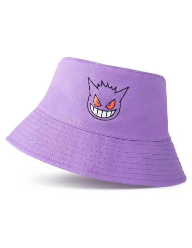 Sombrero de Cubo Morado Gengar Pokémon | Protección Solar UV