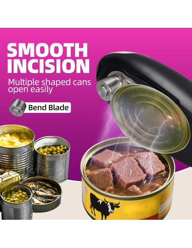 Abrelatas Eléctrico Automático AREYCVK Negro y Blanco