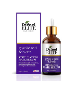 Suero Estimulante Difeel Elite 59 ml - Crecimiento Cabello Biotina y Ácido Glicólico