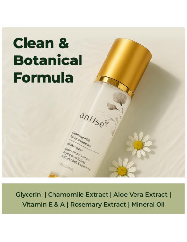 Leche Limpiadora Facial Aniise 120 mL - Hidratante y Desmaquillante