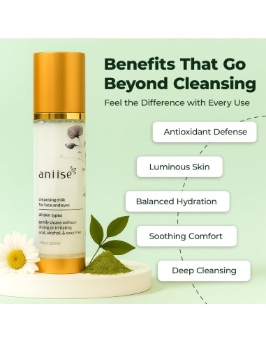 Leche Limpiadora Facial Aniise 120 mL - Hidratante y Desmaquillante