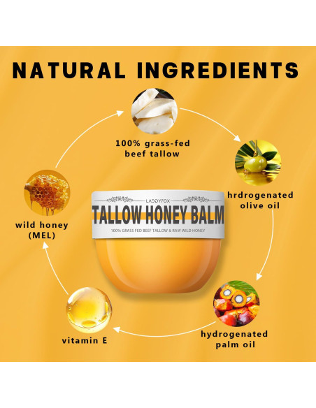 Bálsamo Hidratante LADDYFOX 100g Manteca de Res y Miel