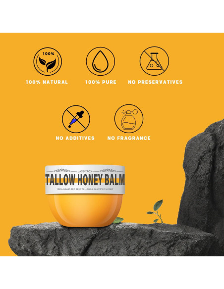 Bálsamo Hidratante LADDYFOX 100g Manteca de Res y Miel