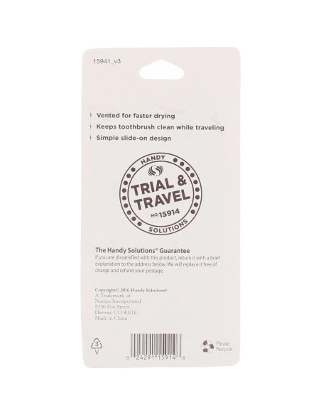 Pack de 4 Tapas Ventiladas para Cepillos de Dientes - Navajo